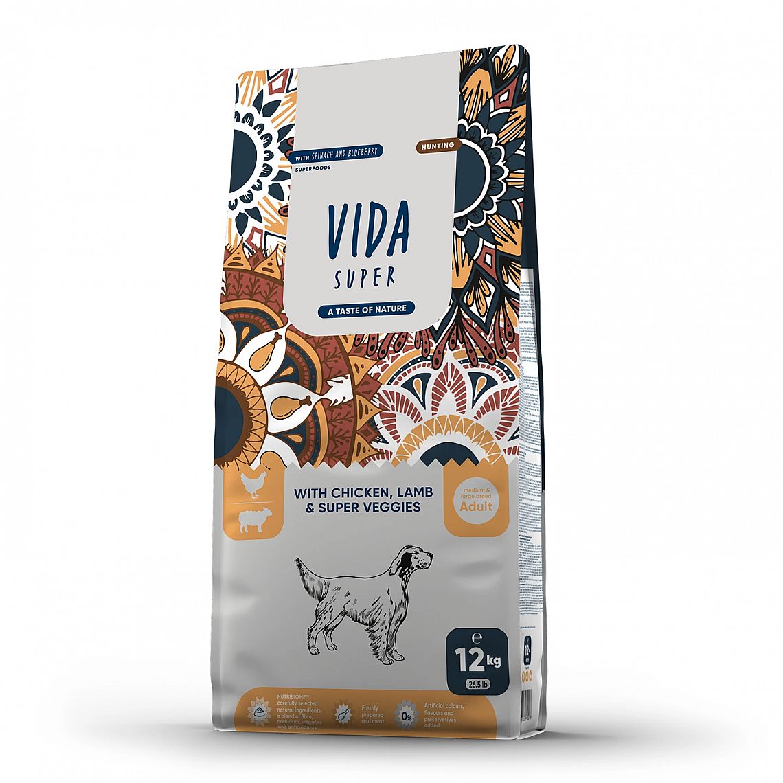Vida Super Hunting with Chicken, Lamb & Super Veggies 12 kg – kompletné krmivo pre dospelých psov