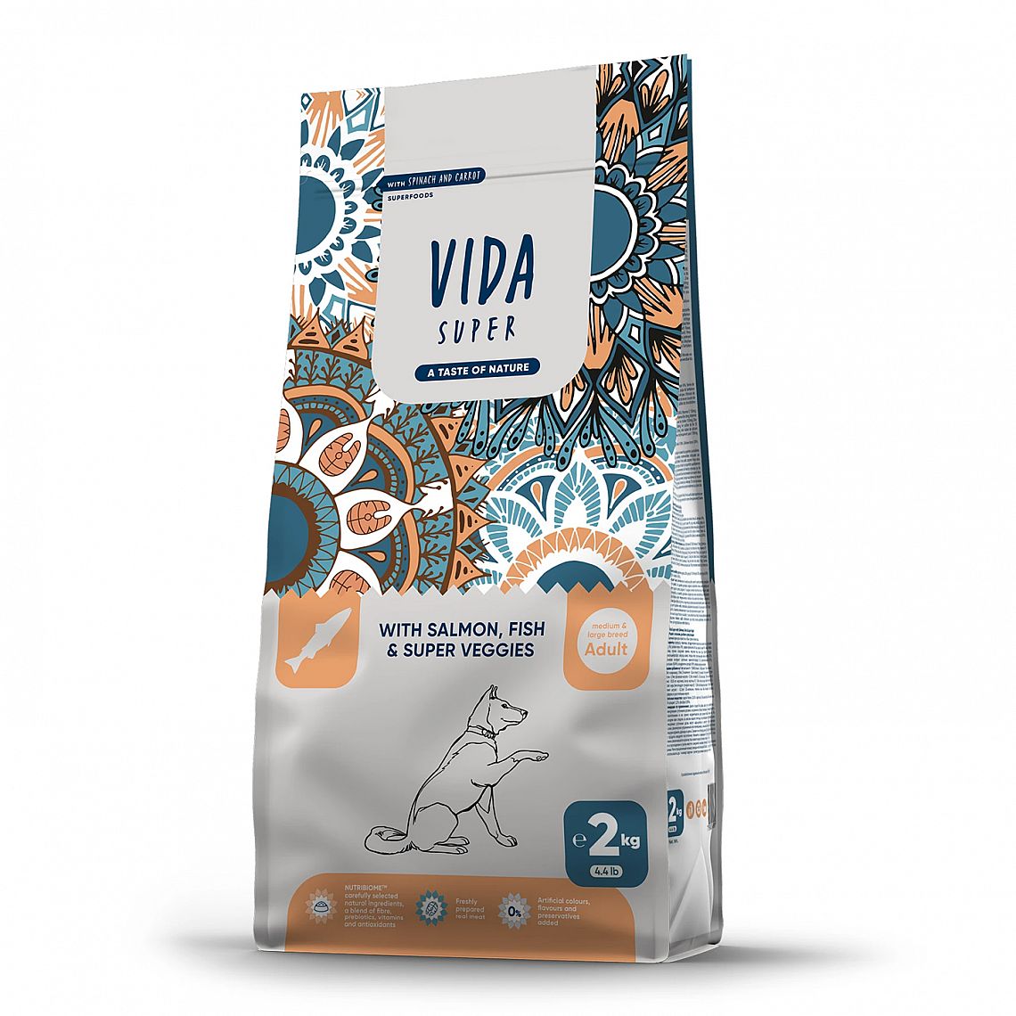 VIDA Super Salmon, Fish & Super Veggies 12 kg krmivo pre psy