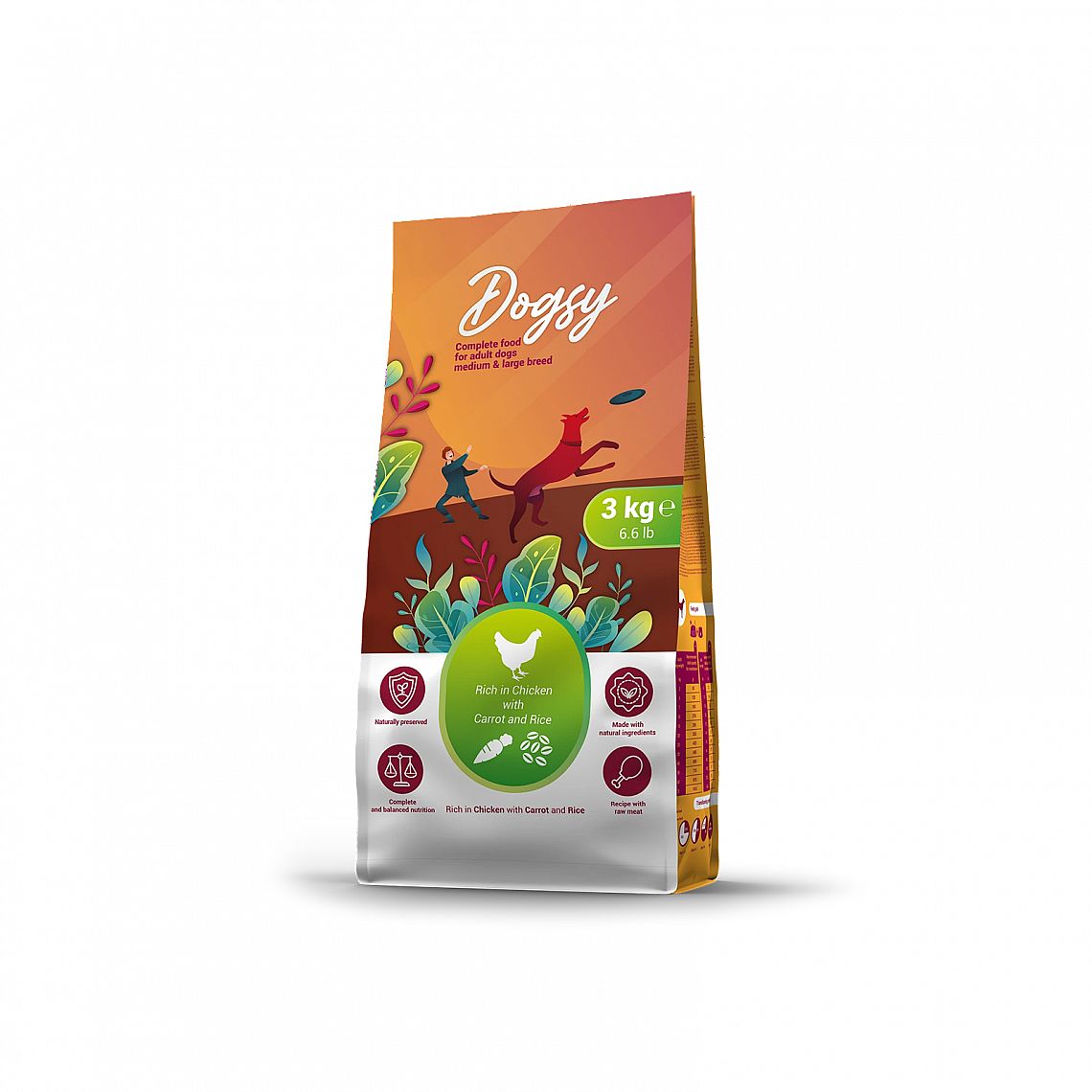 Dogsy Rich in Chicken with Carrot & Rice 18 kg