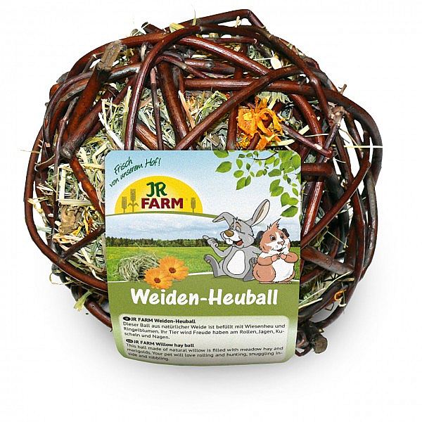 JR FARM loptička z vŕbového prútia plnená senom 80g/13cm