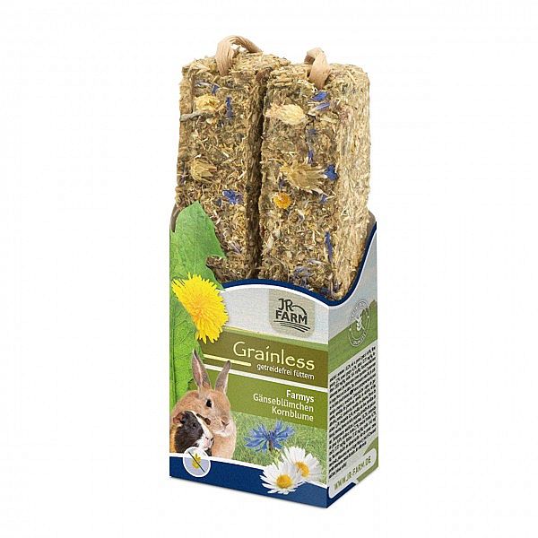 JR Grainless tyčinky pre hlodavce semokráska, nevädza 140g/2ks