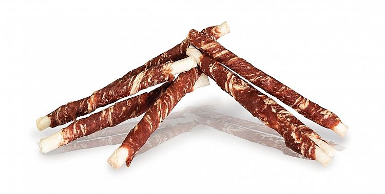 KidDog hovädzí steak na byvolej tycinke 8 mm × 12 cm – žuvacia maškrta pre psov 250 g