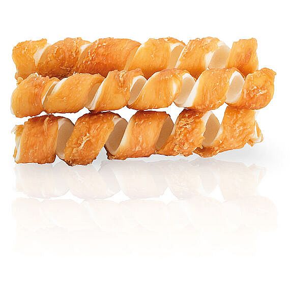 KidDog BUFFET SPRING kuracie mäso na byvolej koži – žuvacia maškrta 1 ks, 16 cm/40 – 45 g
