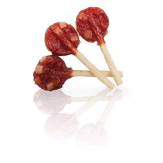 KidDog BUFFET LOLLIPOP lízanka s kacacím mäsom a syrom – maškrta pre psa 1 ks, 9 cm/8 g