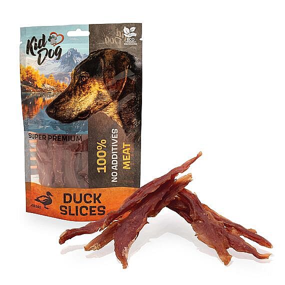 KidDog SUPER PREMIUM 100 % kacacie prsia bez aditív – prúžky 80 g