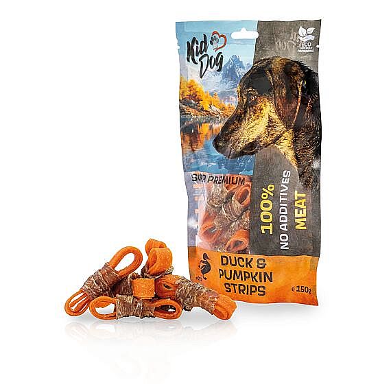 KidDog SUPER PREMIUM kacacie mäso na tekvici bez aditív – prírodná maškrta 150 g