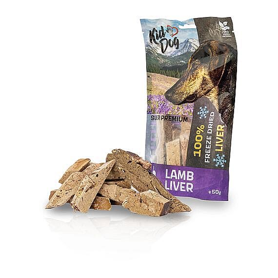 KidDog SUPER PREMIUM 100 % jahnacia pecen vo velkých kusoch sušená mrazom – monoproteínová maškrta pre psov 50 g