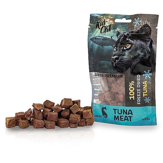 KIDCAT Super Premium 100% Freeze Dried Tuna – mrazom sušené mäso z tuniaka pre mačky 25 g