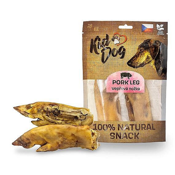 KidDog 100 % Natural Snack bravcová nožicka rozpolená – prírodná žuvacia maškrta 2 ks/240 g