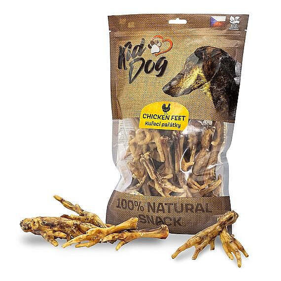 KIDDOG 100 % Natural Snack kuracie beháky – prírodná chrumkavá maškrta 30 ks
