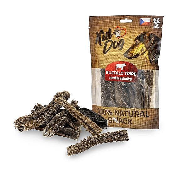 KidDog 100 % Natural Snack sušené hovädzie držky 12 cm – 100 g
