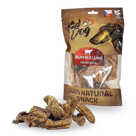 KidDog 100 % Natural Snack hovädzie plúca 4 – 8 cm – 80 g