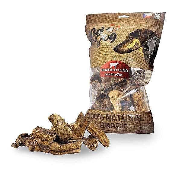KidDog 100 % Natural Snack hovädzie plúca 4 – 8 cm – 300 g