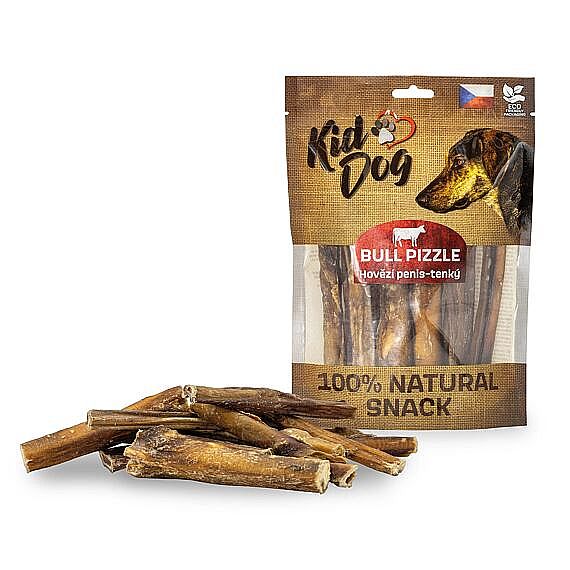 KidDog 100 % Natural Snack sušený hovädzí penis 12 cm – 200 g