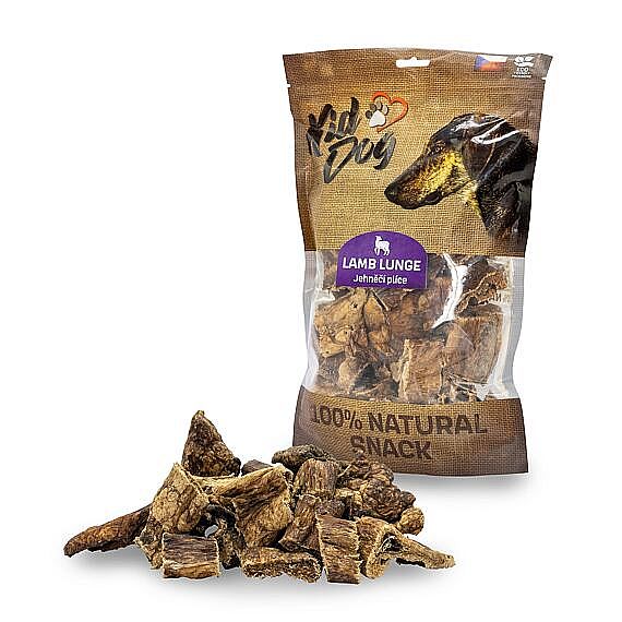 KidDog 100 % Natural Snack jahnacie plúca 2 – 4 cm – 300 g