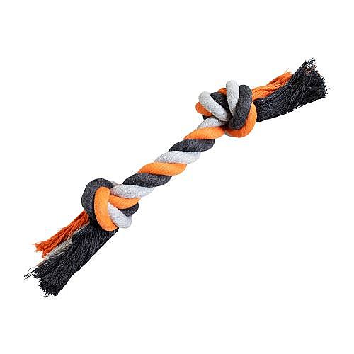 HHD bavlnený uzol 30cm/ 140g šedá, oranžová, tm.šedá