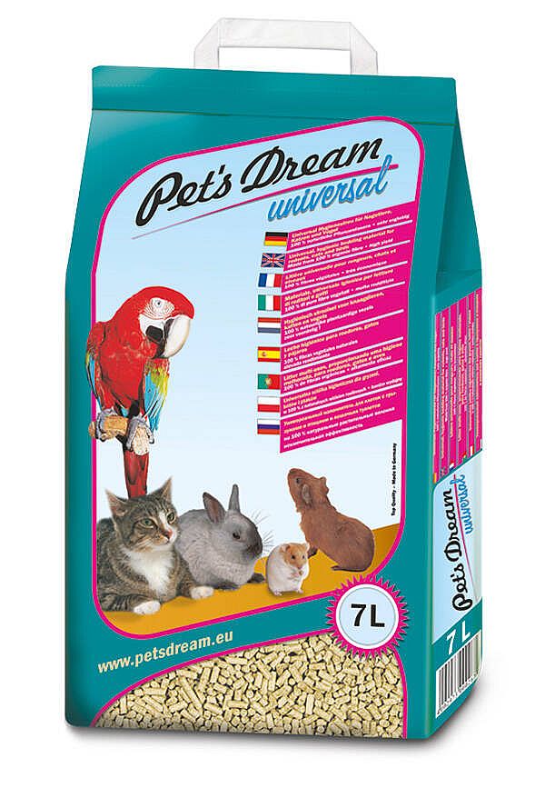 Pet's Dream Universal prírodná podstielka pre macky, hlodavce a vtáctvo 15 kg