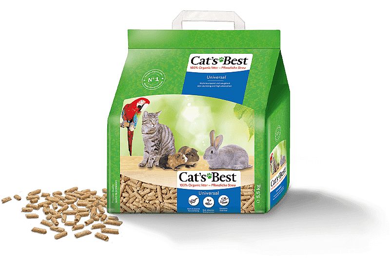 Cat's Best Universal drevená podstielka pre macky a hlodavce 10 l / 5,5 kg