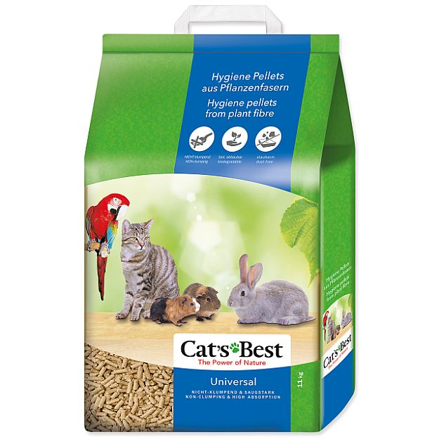 Cat's Best Universal drevená podstielka pre macky a hlodavce 20 l / 11kg