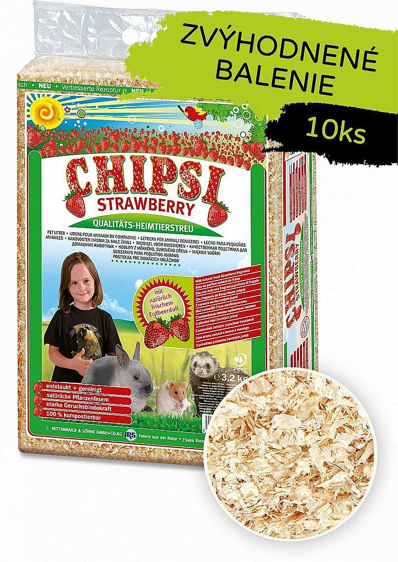 Chipsi - strawberry 60L 3.2kg x 10ks