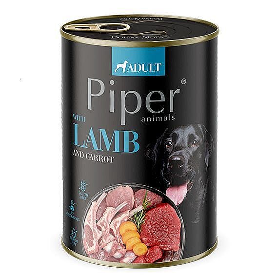 PIPER konzerva pre psov s jahňacím a mrkvou 400 g