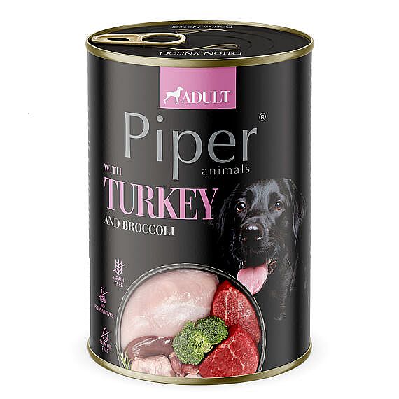 PIPER konzerva pre psov s morkou a brokolicou 400 g