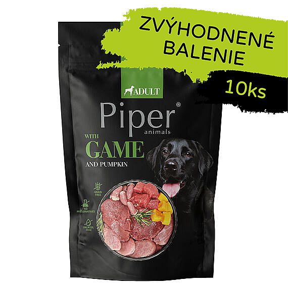 PIPER kapsička pre psov s divinou a tekvicou 10 × 500 g