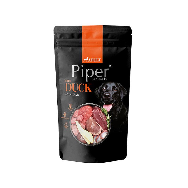 PIPER kapsička pre psov s kačkou a hruškou 150 g