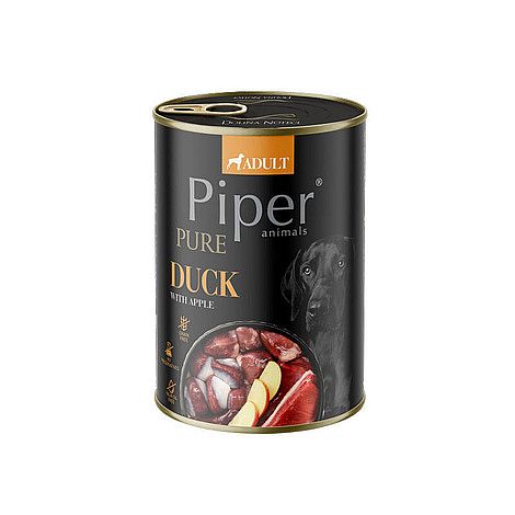 PIPER PURE konzerva pre psov s kačacím mäsom a jablkom 12 x 400 g