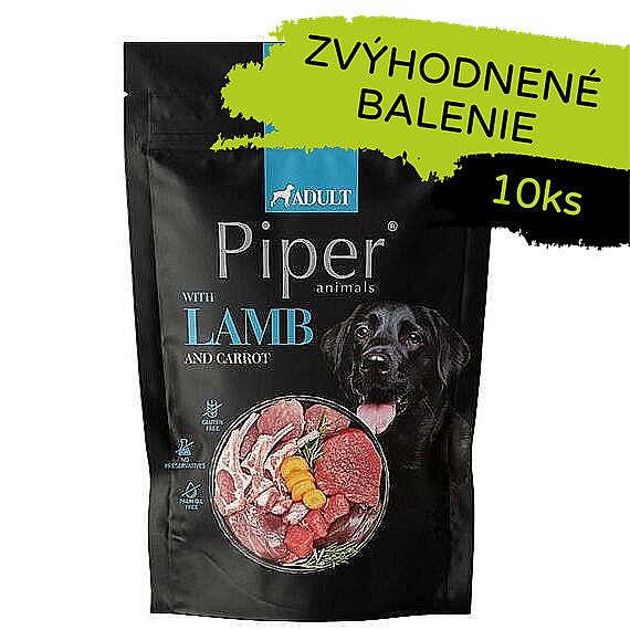 PIPER kapsička pre psov s jahňacím a mrkvou 10 × 500 g