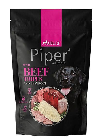 PIPER kapsička pre psov s hovädzími držkami a červenou repou 10 x 500 g