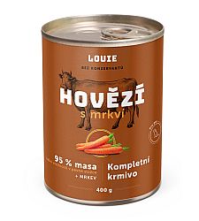 Konzerva LOUIE hovädzie s mrkvou 400g pre psov