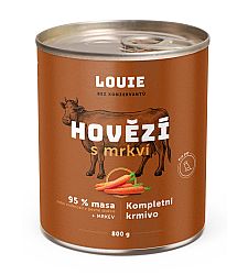 Konzerva LOUIE hovädzie s mrkvou 800g pre psov