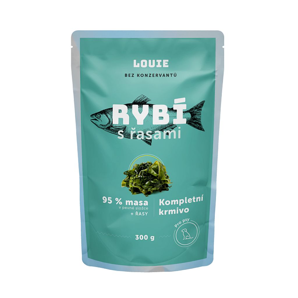 Kapsička LOUIE ryba s riasou 300g pre psov
