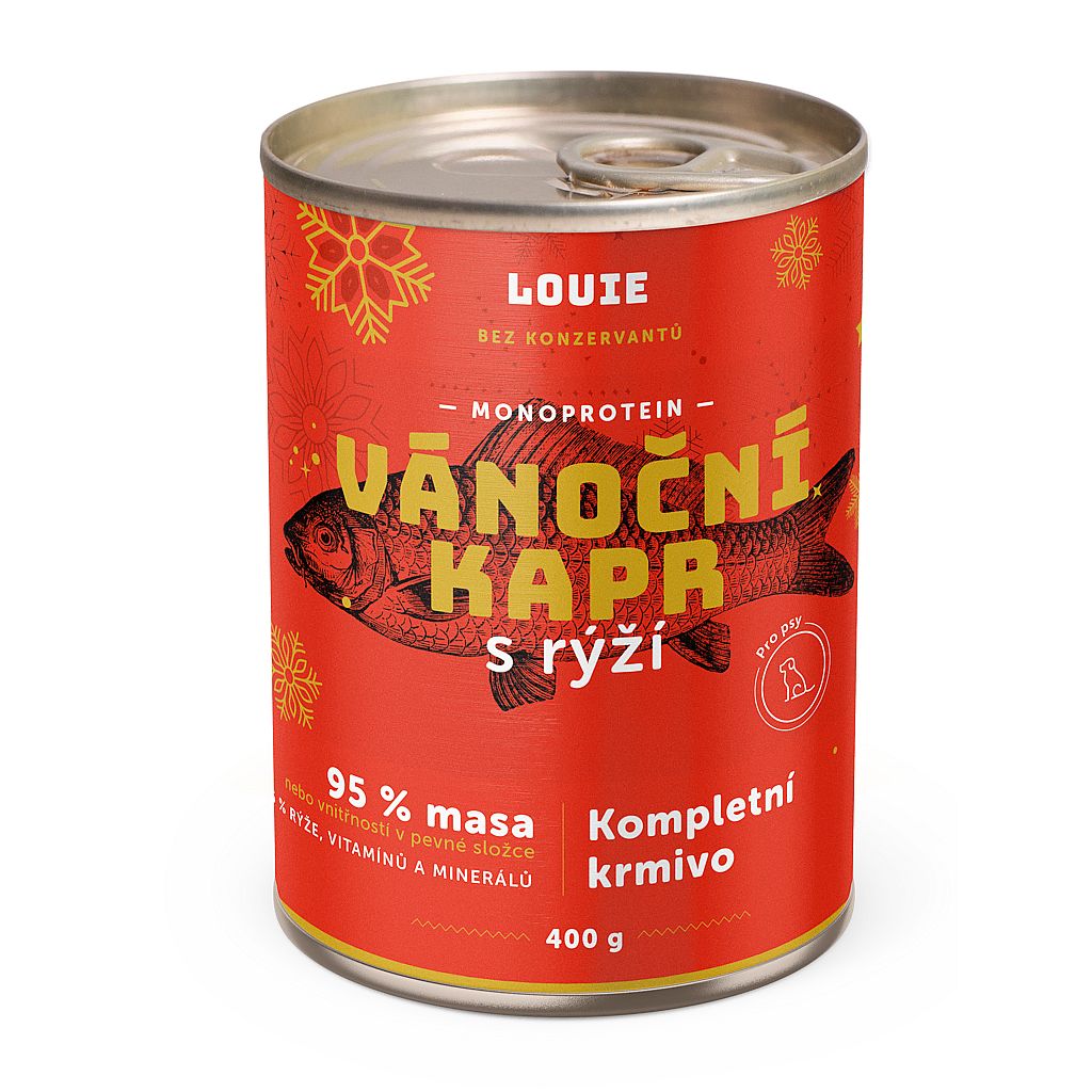 Konzerva LOUIE vianočný kapor 400g pre psov