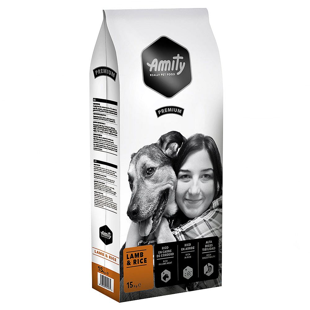 Amity Premium Lamb & Rice 15 kg – granule pre dospelé psy s jahnacinou a ryžou