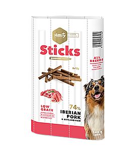 Amity Super Premium Sticks Iberian Pork 8 × 12 g maškrta