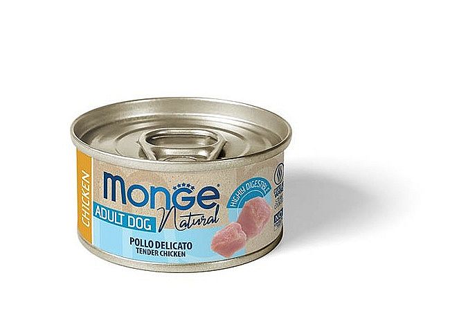 MONGE DOG NATURAL krehké kuracie mäso 95 g pre psy