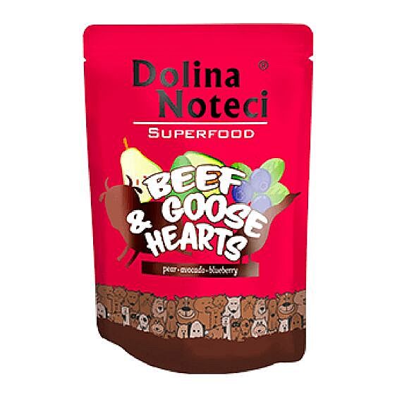 Dolina Noteci Superfood kapsička s hovädzím mäsom a husacími srdcami 300 g