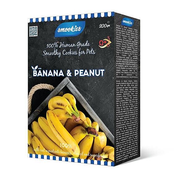 SMOOKIES Premium BANANA 200g - banánové sušienky 100% human grade