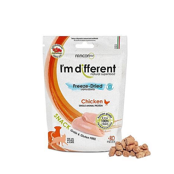 I´M DIFFERENT SNACK kura - mrazom sušená maškrta, 40 g