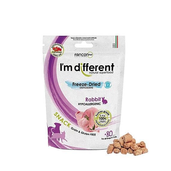 I´M DIFFERENT SNACK králik - mrazom sušená maškrta, 40 g