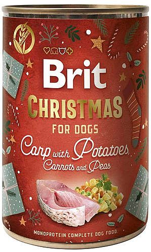 Brit Care Dog Christmas can Carp with potatoes 400g konzerva