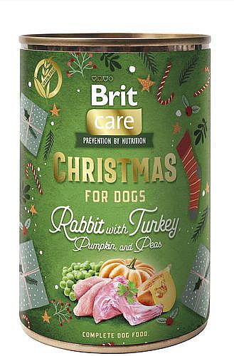 Brit Care Dog Christmas can Rabbit with turkey 400g konzerva