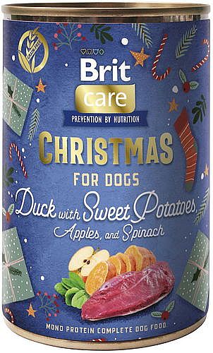 Brit Care Dog Christmas can Duck with sweet potatoes 400g konzerva