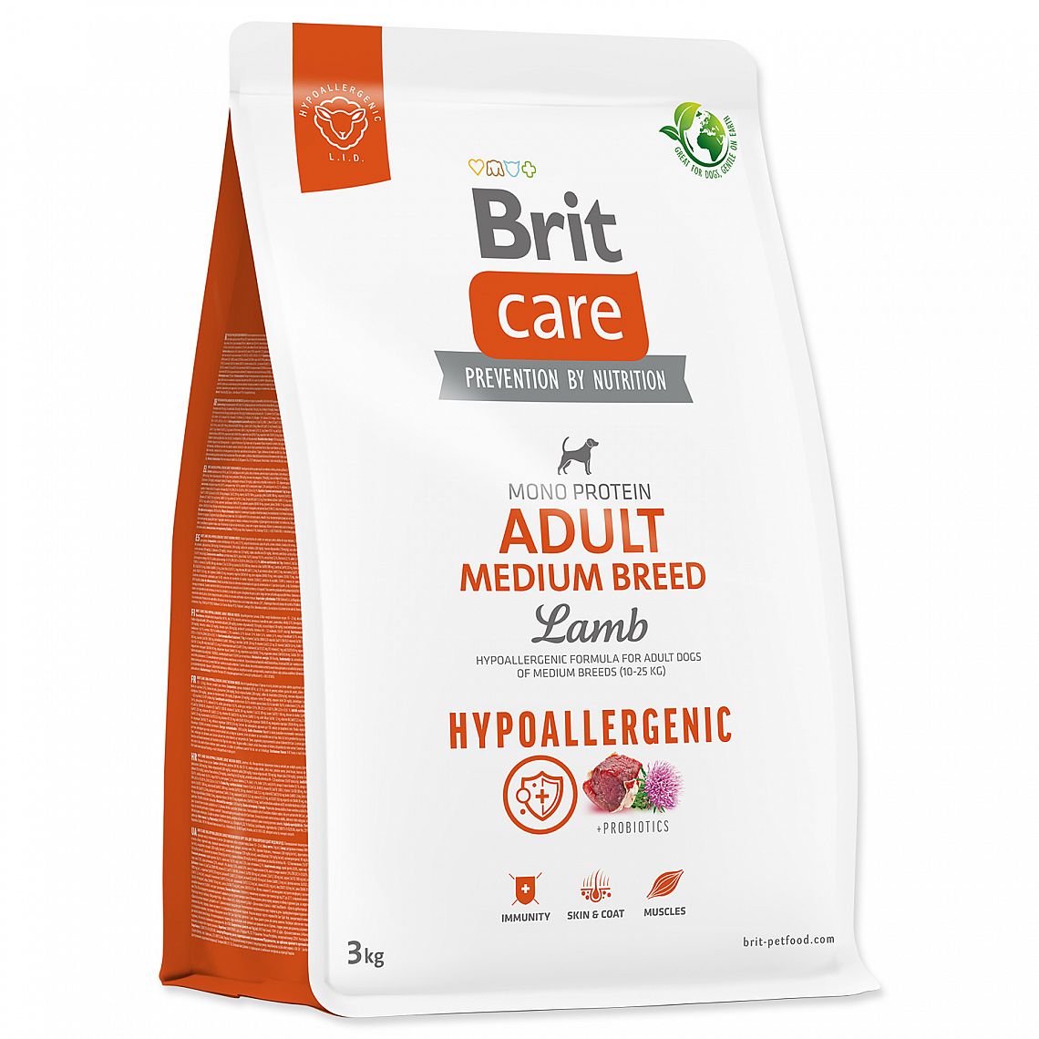 BRIT Care Dog Hypoall. Adult Medium Breed 3kg