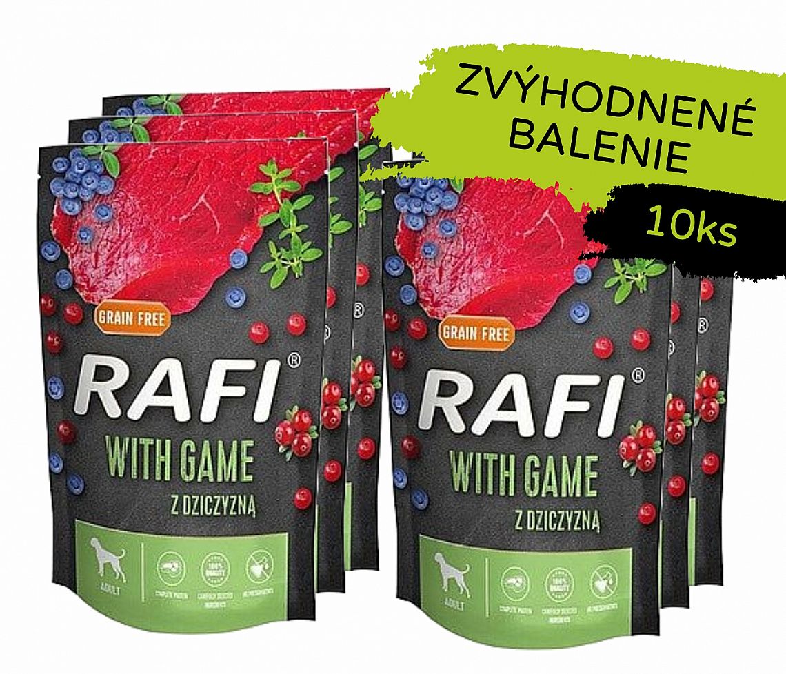 RAFI Grain Free kapsička s divinou 10 × 300 g