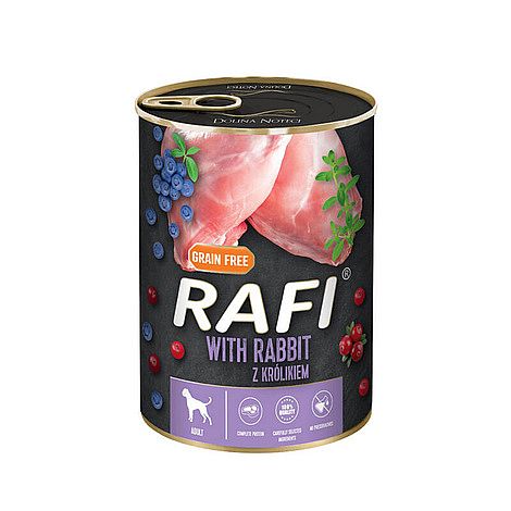 RAFI Grain Free konzerva pre psy s králikom 400 g