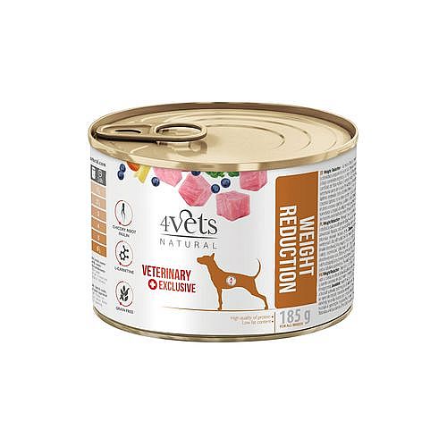4Vets Natural Dog Weight Reduction – veterinárna konzerva pre psy 185 g