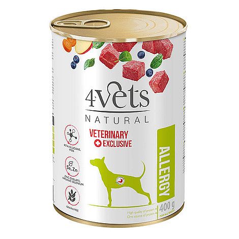 4Vets Dog Allergy monoproteínová konzerva pre psy s jahňacím mäsom 400 g
